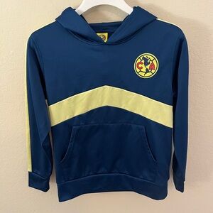 Icon Sports Club America Boys’ Pullover Hoodie Blue & Yellow Size YM